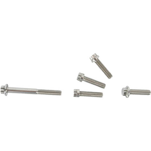 Diamond Engineering - Polished Stainless 12 Point Transmission Top Cover Bolt Kit fits '87-'96 Softail Models