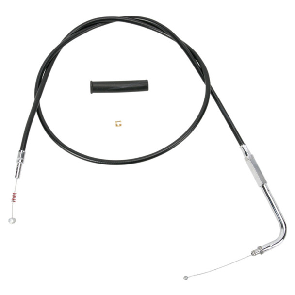 Drag Specialties - 44" Black Vinyl Idle Cable fits '81-'89 Big Twin, '81-'85 Sportster Models - Alternative Length