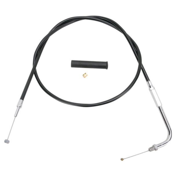 Drag Specialties - 30" Black Vinyl Throttle Cable fits '74-'80 Big Twin, '74-'80 Sportster Models - Alternative Length