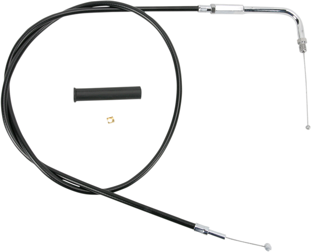 Drag Specialties - 48" Black Vinyl Throttle Cable fits '88-'95 XL Sportster & '90-'95 Big Twin Models - Alternative Length