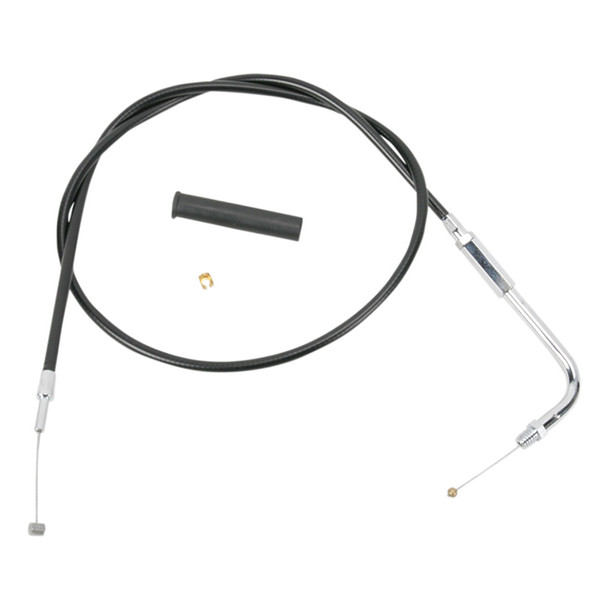 Drag Specialties - 43-1/2" Black Vinyl Throttle Cable fits '96-'17 Big Twin, '07-'22 XL Models (Except '99-'01 EFI Dressers, '21-'22 XL S/RH 1250S, '22 Nightster/RH975) - Alternative Length