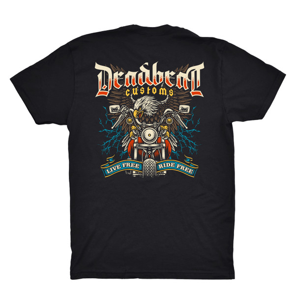 Deadbeat Customs Live Free Ride Free T-Shirt