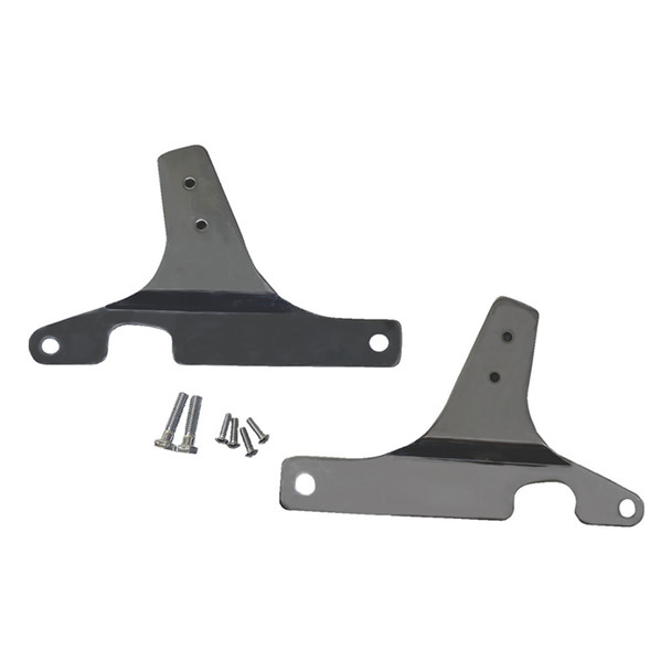 Drag Specialties - Sissy Bar Side Plates fits '84-'99 FXST, '80-'86 FXWG Models - Chrome