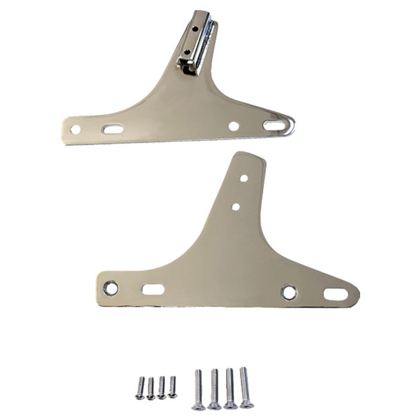 Drag Specialties - Sissy Bar Side Plates fits '58-'84 FL/​FLH Models - Chrome