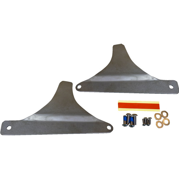 Drag Specialties - Sissy Bar Side Plates fits '06-'10 FXST/S/B, '07-'17 FLSTF Models (Except '07-'10 FXSTC) - Chrome