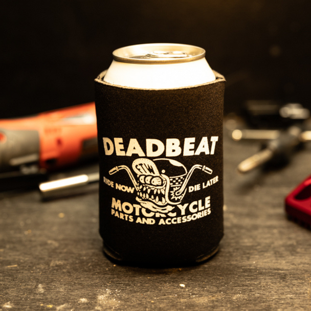 Deadbeat Customs Ride Now Die Later Beer Koozie