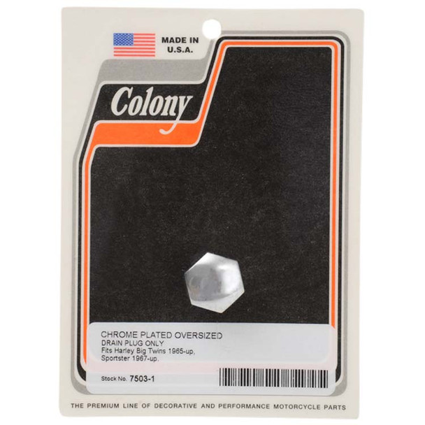 Colony - 9/16"-18 Replacement Oversized Drain Plug - Chrome