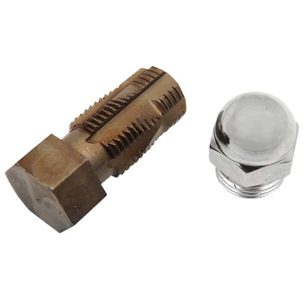 Colony - 11/16"-16 Acorn/Oversized Timing Plug Crankcase/Oil Tank with Special Tap fits '86-'95 Sportster Models