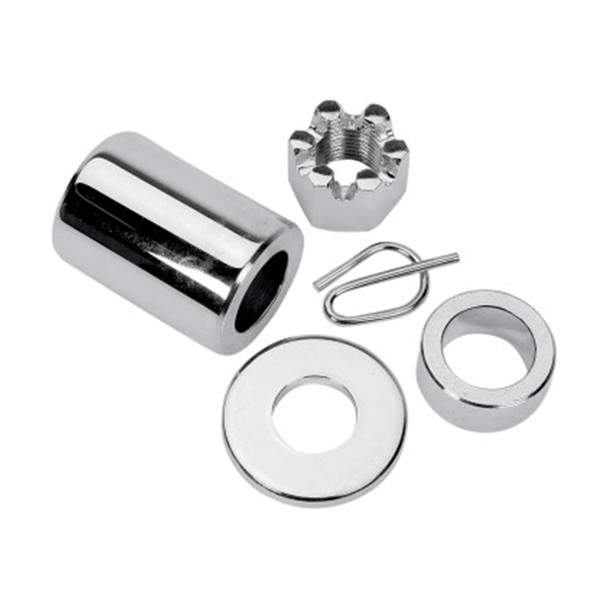 Colony - 2038-4 Chrome Rear Axle Spacer Kit fits '00-'05 Dyna Glide Models (OEM #41591-00, 43654-00)