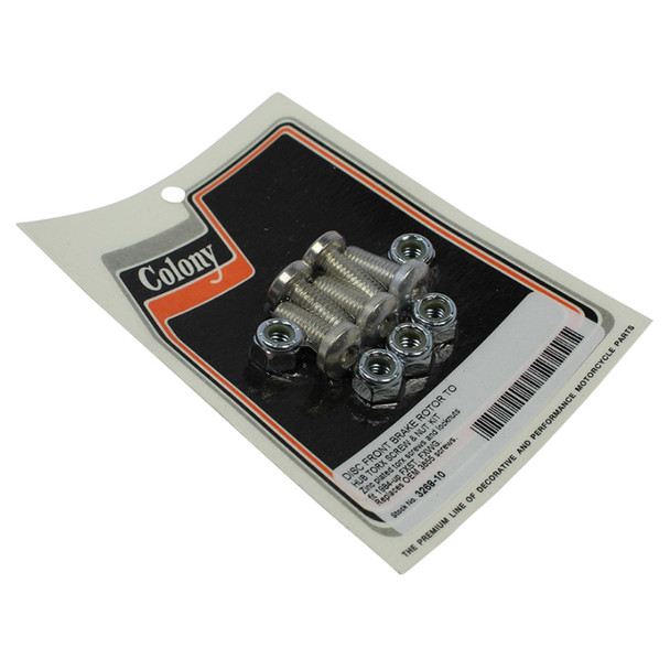Colony - Front/Brake Rotor Bolts with Nuts Kit for '00-'23 FXST (OEM #3655A, 7739)