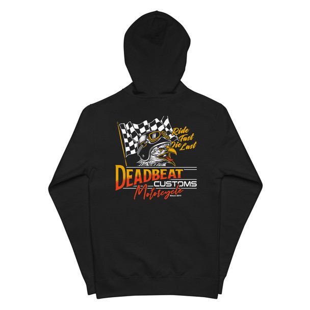 Deadbeat Customs - Ride Fast 8.5 oz Midweight Zip-Up Hoodie