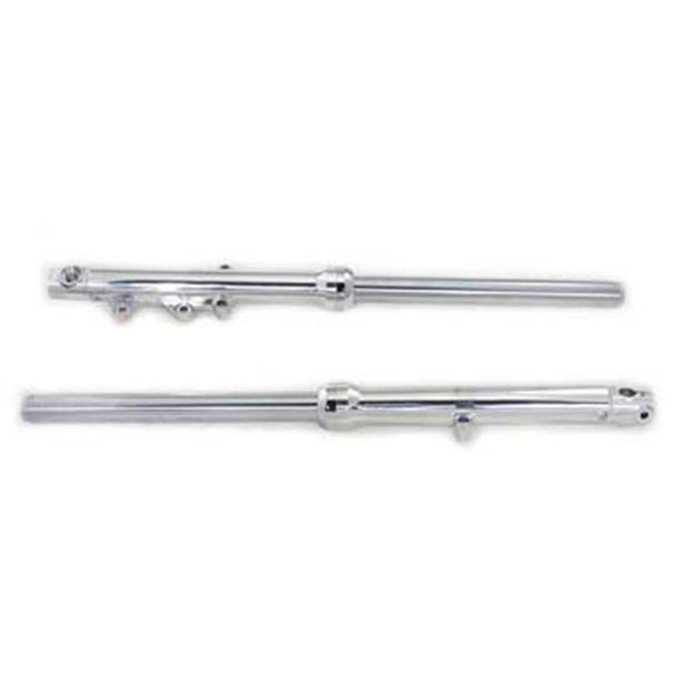 V-Twin - 39mm Single Disc Fork Assembly Chrome for '00-'03 FXD