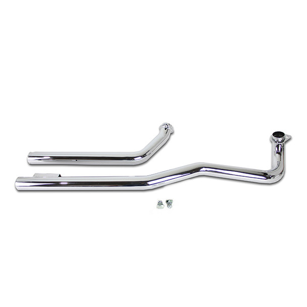 V-Twin - Shovelhead Exhaust Straight Pipe Set Chrome Shotgun fits '71-'84 FX, '66-'84 FL Models