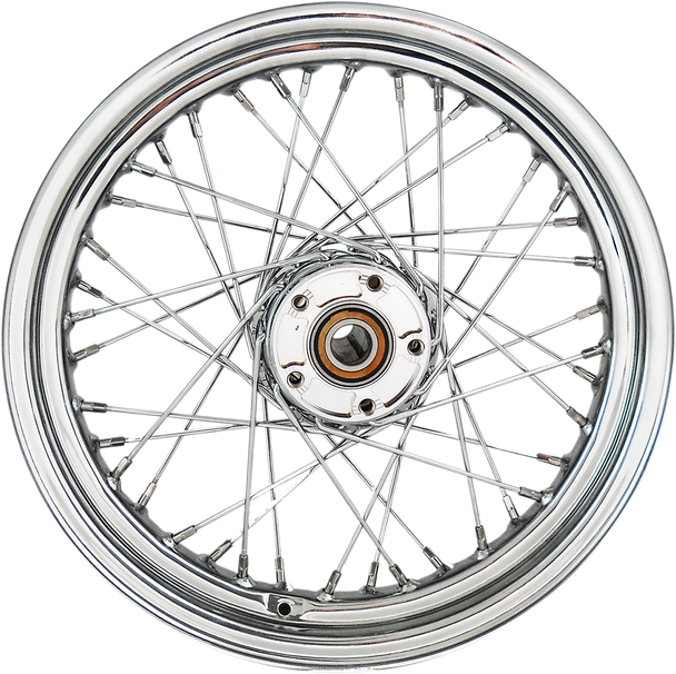 Drag Specialties - 40 Spoke Chrome Laced Wheel 16” x 3” fits '08-'17 FLSTC/​FLSTN (w/o ABS)