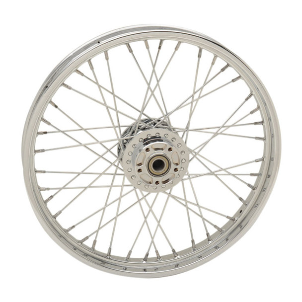 Drag Specialties - 40 Spoke Chrome Laced Wheel 21” x 2.15” fits '12-'17 FXD (w/ ABS) (Except FXDWG) - Single Disc