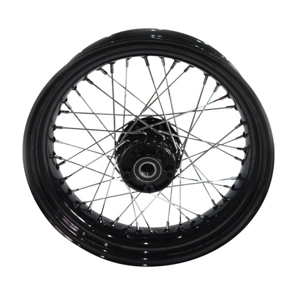 Drag Specialties - 40 Spoke Black Laced Wheel 17” x 4.5” fits '08-'17 FXD/​FXDWG (w/o ABS)