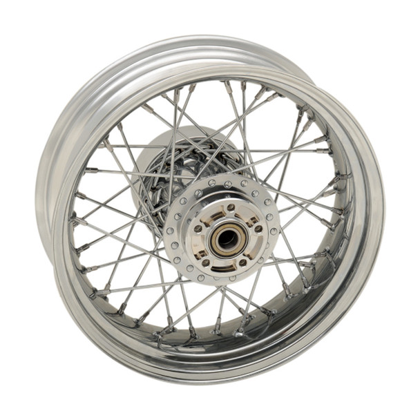 Drag Specialties - 40 Spoke Chrome Laced Wheel 6” x 5” fits '09-'19 FLT/​FLHT/​FLHR/​FLTRX/​FLTRU/​FLHX (w/ ABS)