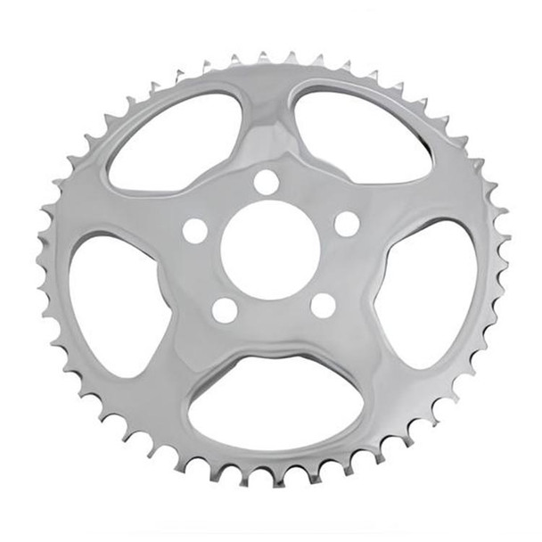York - 48 Tooth Rear Chrome Sprocket Flat fits '82-'99 Sportster Models
