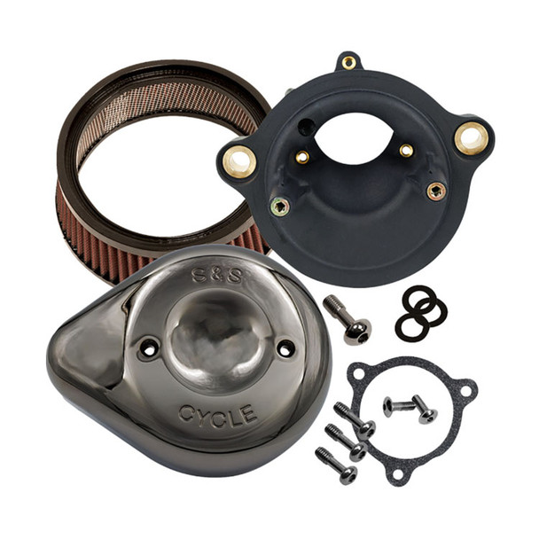S&S Cycle - Stealth Air Cleaner with Lava Chrome Teardrop fits '23-'24 121 CVO M8 Touring Models , '24 Road Glide/ Street Glide