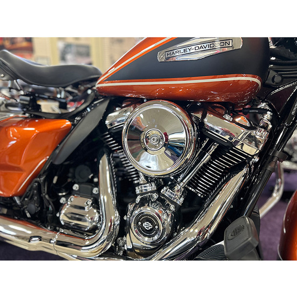 V-Twin - 7" Round Air Cleaner Assembly fits '18-Up Harley M8 FLST/FXST, '17-Up FLT Models - Chrome