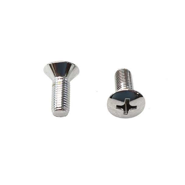 V-Twin - Phillips Head Chrome Screw Set fits Custom Application (OEM #33822-36)