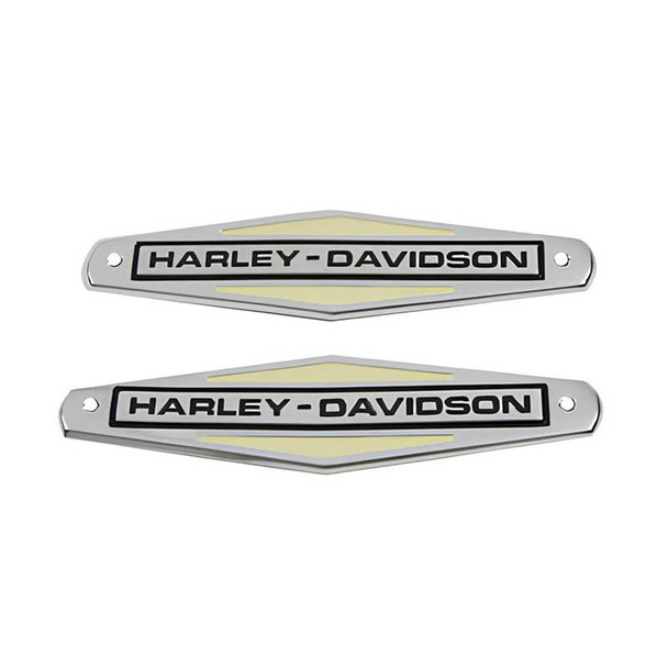OE - Emblem Set with Black Lettering fits '66-'72 FL Model (OEM #61771-66TB)