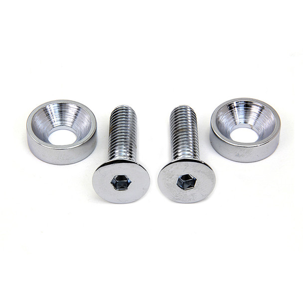 Colony - 9967-4 Chrome Screw Set for Motor Mount to Cylinder Head fits '93-Up FLST/FXST, '86-Up Sportster Models
