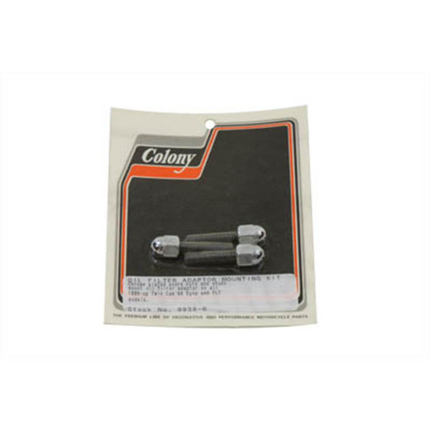 Colony - 9938-6 Chrome Oil Filter Adapter Mount fits '99-'06 FLT, '99-'05 FXD Models