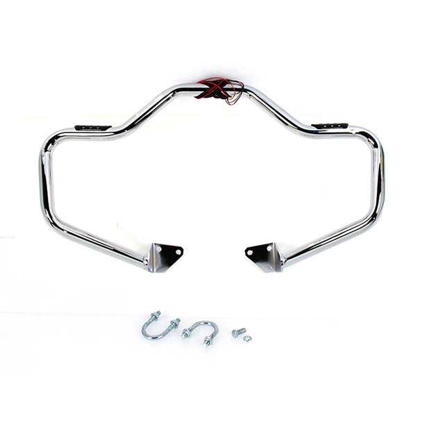 V-Twin - Chrome Front Turn Signal Highway Bar fits '06-'17 FXD Model