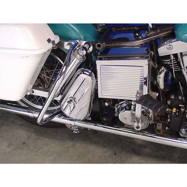 V-Twin - Chrome Right side Tool Box Kit fits '77-'84 FX, '77-'84 FL Models