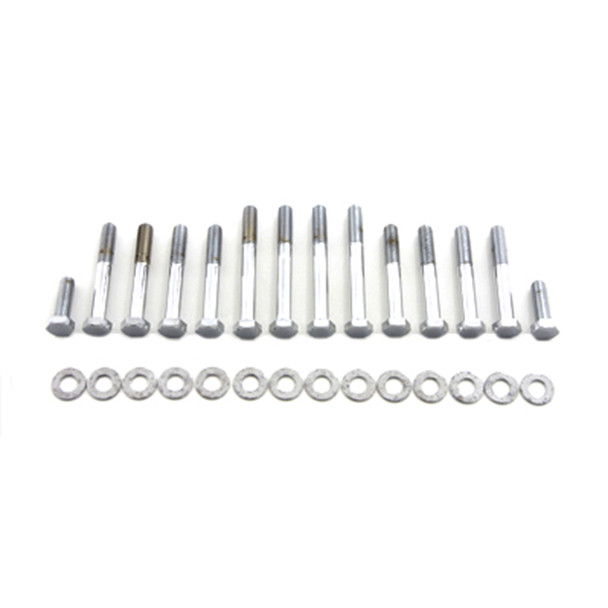 V-Twin - Chrome Rocker Box Screw Kit fits '77-'85 Sportster Model