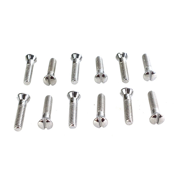 Colony - 9794-12 Chrome Cam Cover Screw Kit fits '41-'69 FL, '36-'40 EL Models