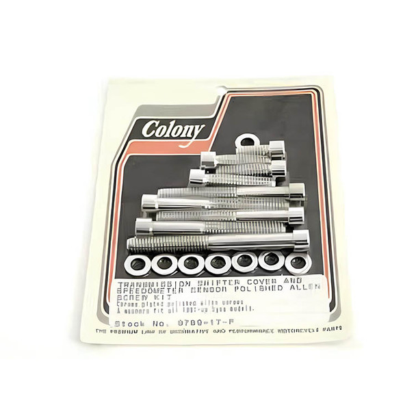 Colony - 9789-17-P Polished Transmission Shifter Cover Screw Kit fits '91-'05 FXD Model