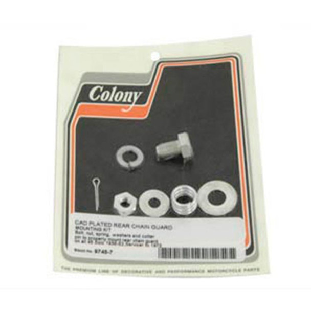 Colony - 9745-7 Cadmium Rear Chain Guard Mount Kit fits '36-'52 WL Model