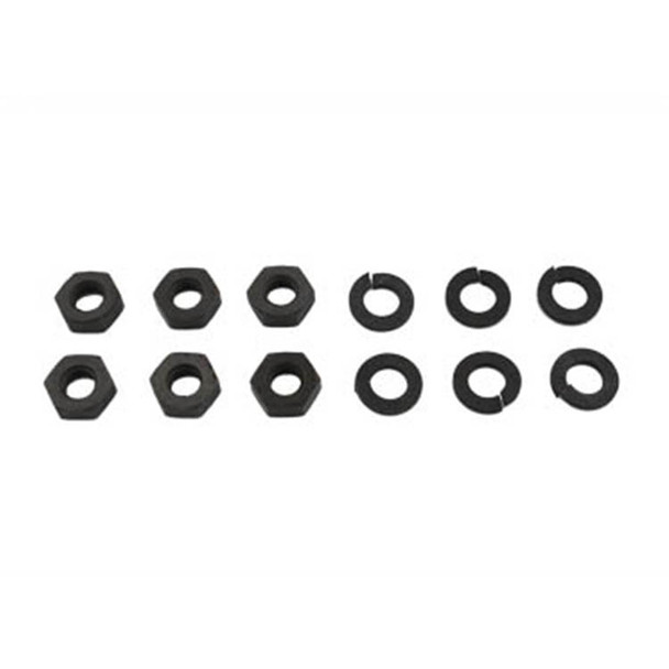 Colony - 9673-12 Parkerized Oil Pump Nut Set fits '37-'48 UL, '71-'41 FL Models