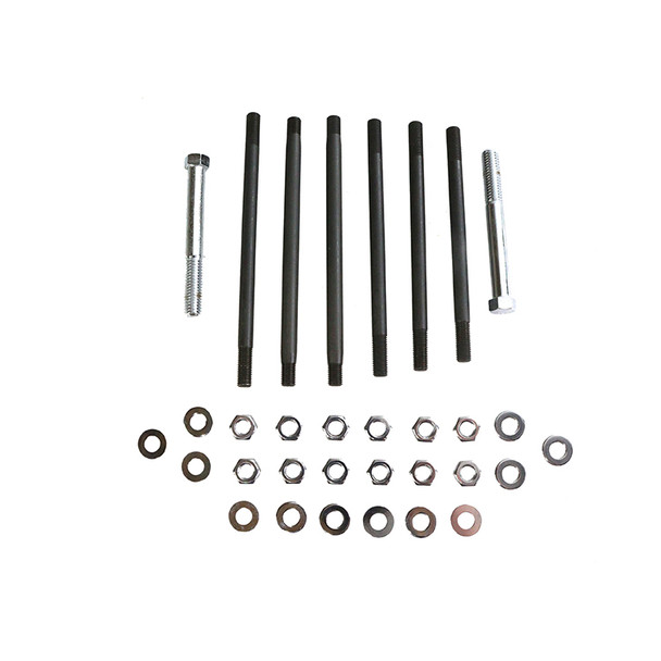 Colony - 8137-34 Chrome Stock Engine Case Bolt Kit fits '65-'69 FL Model