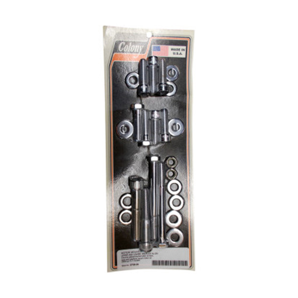 Colony - 2709-24-P Smooth Motor Mount Bolt Kit fits '09-'16 FLT Models (OEM #4313, 4688)