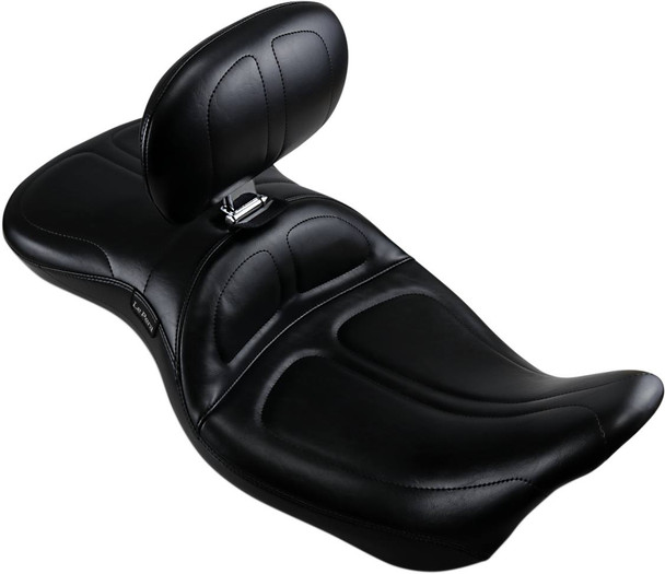 Le Pera - Black Stitched Maverick Seat with Backrest fits '08-'24 Touring Models (Except '23 FLHXSE/​FLTRXSE)