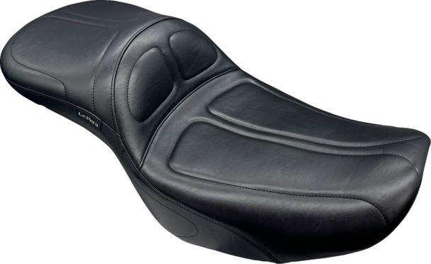 Le Pera - Black Maverick Daddy Long Legs Seat without Backrest fits '24 FLHX/​FLTRX/​FLTRXSTSE, '23-'24 FLHXSE/​FLTRXSE Models (14” W Front, 13” W Rear)
