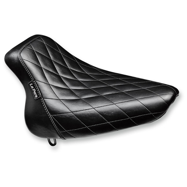 Le Pera - Black Bare Bones Solo Seat fits '00-'05 FXST & '00-'07 FLST/N Models (Except FXSTD, '07 FLSTF)