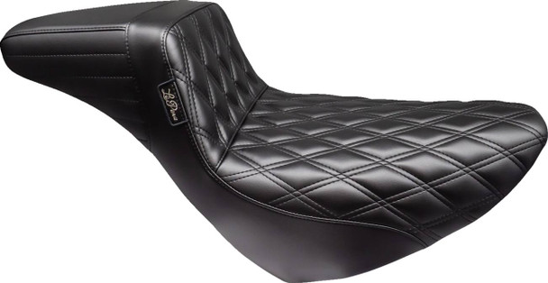 Le Pera - LYR-590DLDD - Kickflip Daddy Long Legs Low Rider Seat - Double Diamond - Black - FL/FX '18-'24