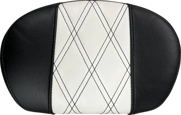 Le Pera - L-SBP02GT/HR1 - Sissy Bar Pad - Medium - GT1/HR1 Inlay - Black/White