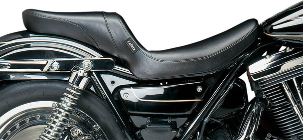 Le Pera - Black Smooth Daytona 2-Up Seat without Backrest fits '82-'94, '99-'00 FXR Models