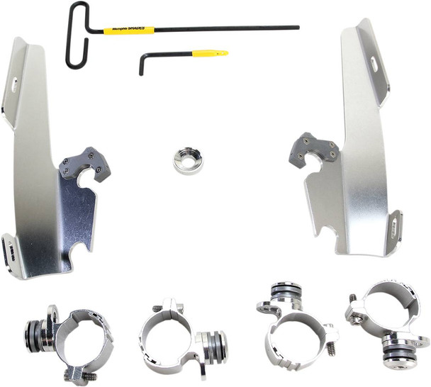 Memphis Shades - MEK1999 - Batwing - Mounting Kit - Polished - XL
