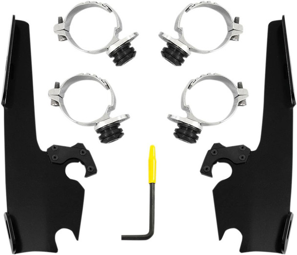 Memphis Shades - MEB2013 - Fats/Slim Mounting Kit - Black - FXDL