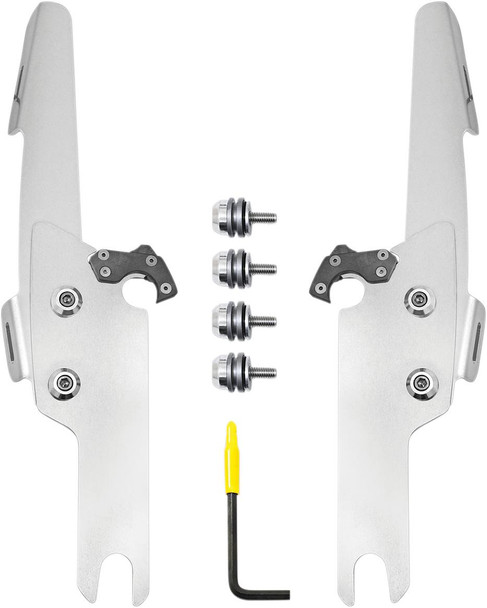 Memphis Shades - MEK2041 - Batwing Fats/Slim Mounting Kit - Polished - FLHRS/XS