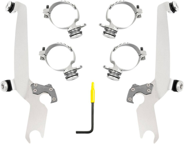 Memphis Shades - MEK2055 - Sportshield Trigger Lock Complete Mount Kit - Polished - XL