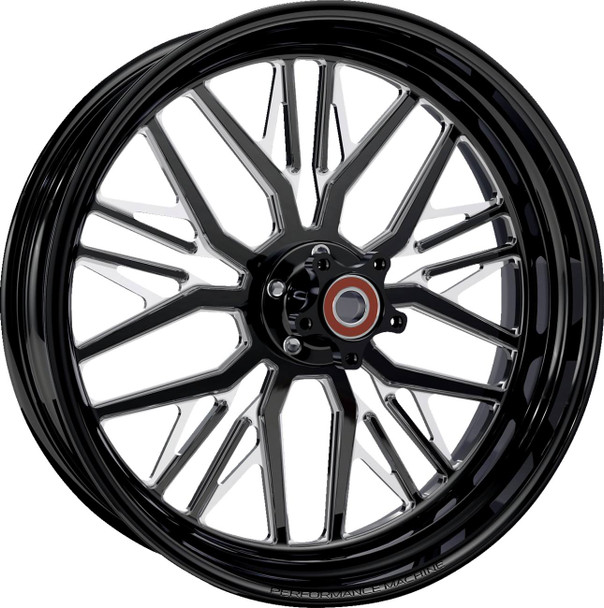 Performance Machine (Pm) - 1202-7814R-NVSAP-BMP - Wheel - Phatour - Front - Dual Disc/without ABS - Black/Contrast Cut Platinum - 18x5.5