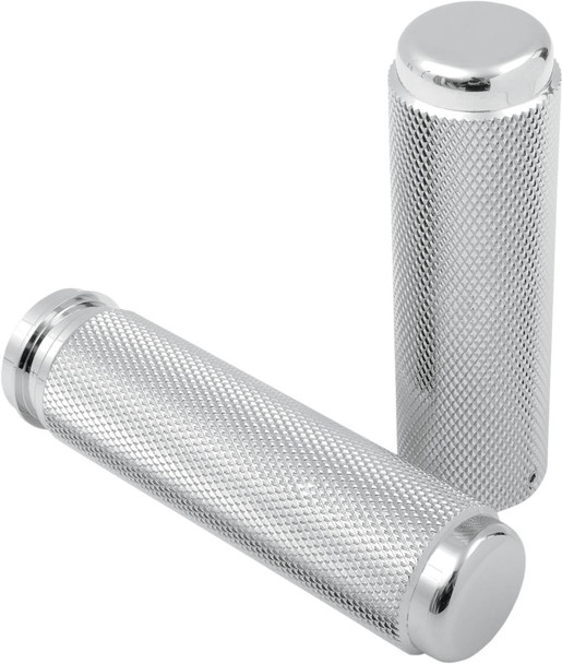 Pingel - 62197 - Billet Grips - Knurled - TBW - Chrome
