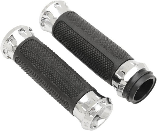 Performance Machine (Pm) - 0063-2082-CH - Overdrive Custom Grips - TBW - Chrome
